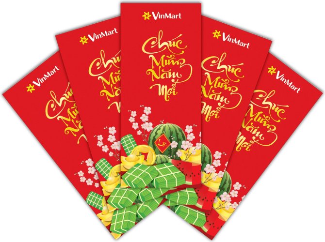 In bao lì xì 21 Bao lì xì nhận diện thương hiệu