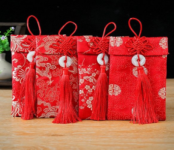 In bao lì xì 24 Bao lì xì vải gấm