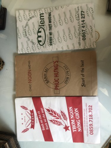 in bao giấy đựng bánh mì