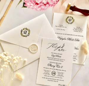 In thiệp cưới độc đáo.