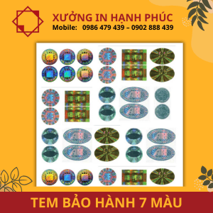 In tem bảo hành chất lượng tại công ty Hạnh Phúc