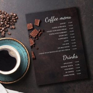 Các mẫu in menu cafe đẹp 2025