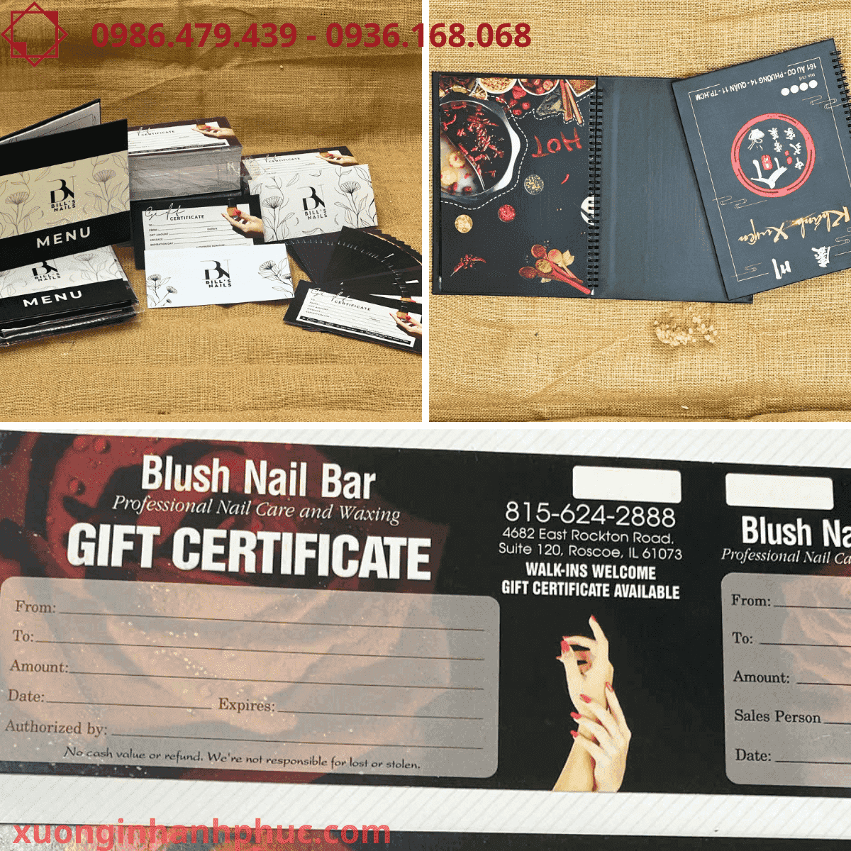 Mẫu in menu bìa cứng carton lạnh đẹp