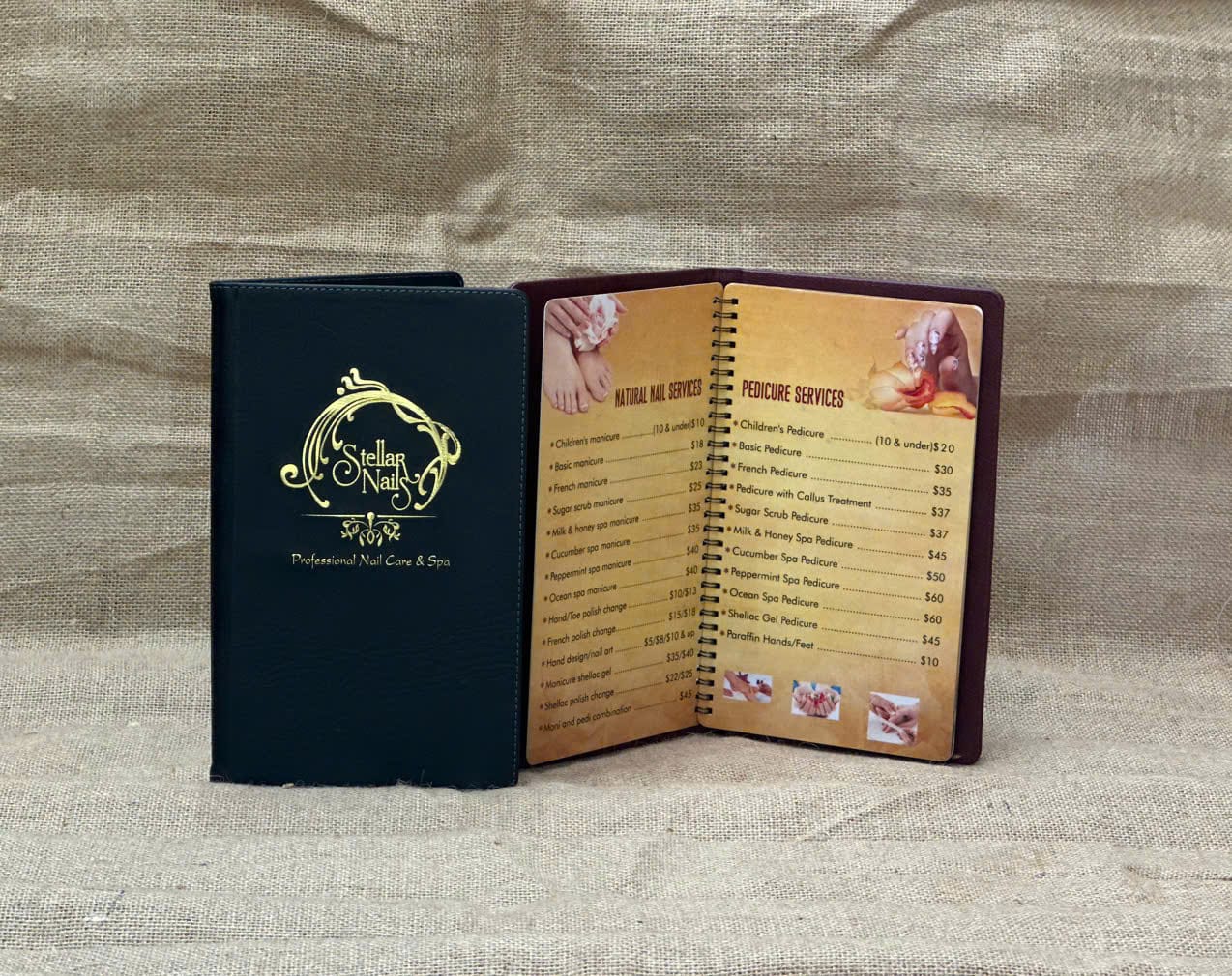 Chất liệu in menu Spa chống nước