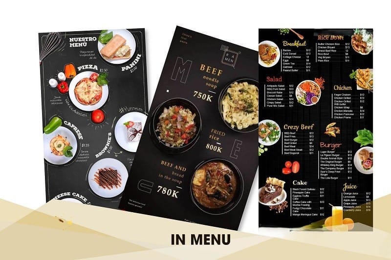 Chất liệu in menu bền đẹp
