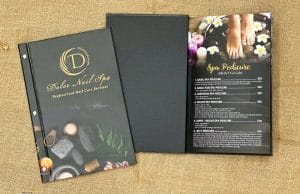 Gia công menu đóng ốc đẹp