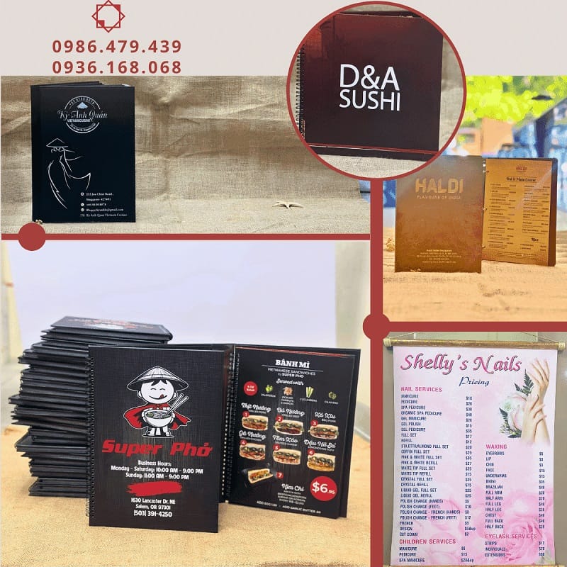 Xưởng in menu giá rẻ