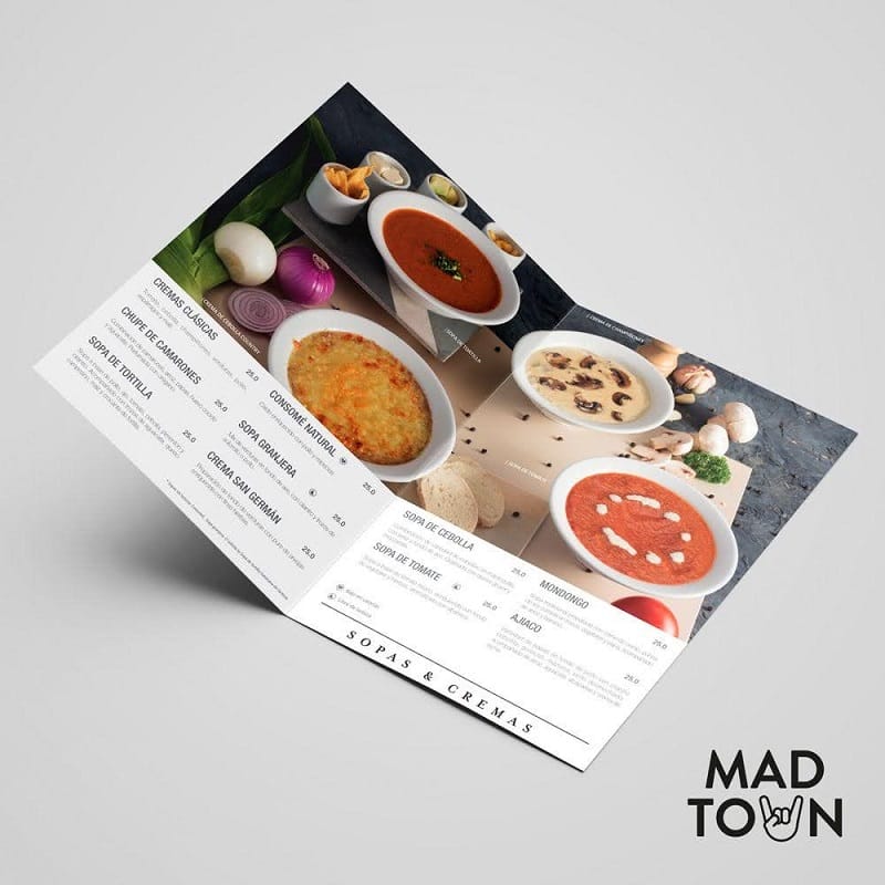Mẫu in menu tờ rời đẹp