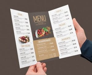 Menu gấp 3 in offset