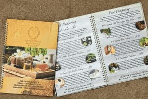 Menu giấy đóng lò xo đẹp