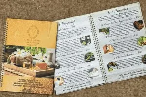 Menu giấy đóng lò xo đẹp